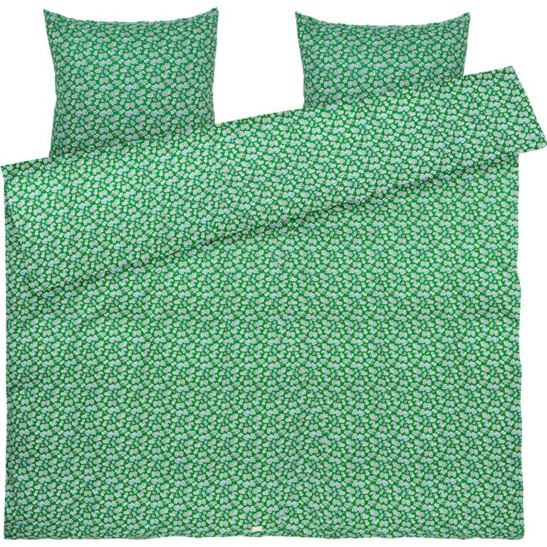 Juna Pleasantly Sengesæt 200x220 + 60x63 Cm t - Sengetøj Økologisk Bomuldssatin Grøn - 636024