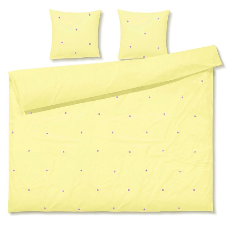 Juna Sengesæt 200x220 Cm + 60x63 t - Dyner Økologisk Bomuld Gul - 637172