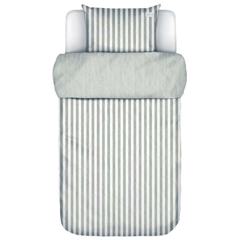 Marc O'Polo dobbeltdyne sengetøj - 200x220 cm - 100% Enzymvasket bomulds dobbelt sengesæt - Mikkeli Grey sengelinned
