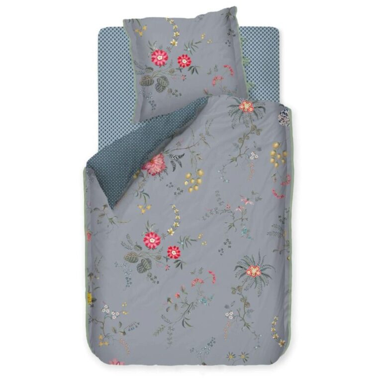 Sengetøj 200x220 cm - Fleur Grandeur Blue - Vendbar sengesæt i 100% bomuld - Pip Studio sengetøj